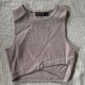 Rehab Tan Sleeveless Crop Top